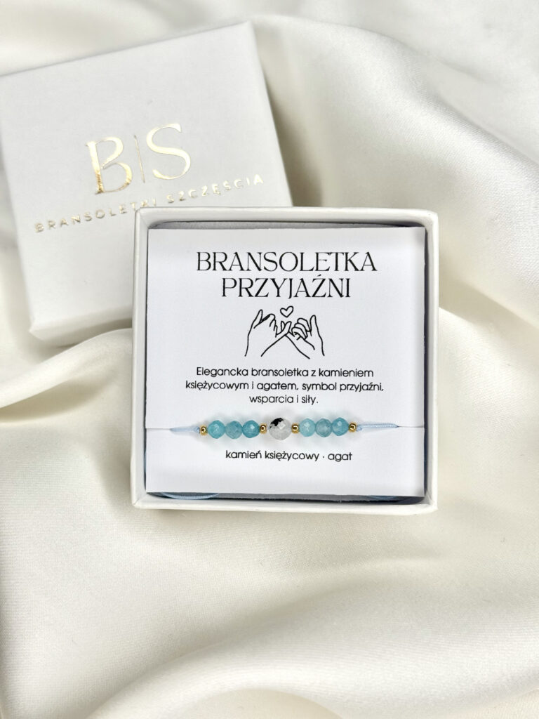 bransoletka z kamieniem księżycowym przyjaźni