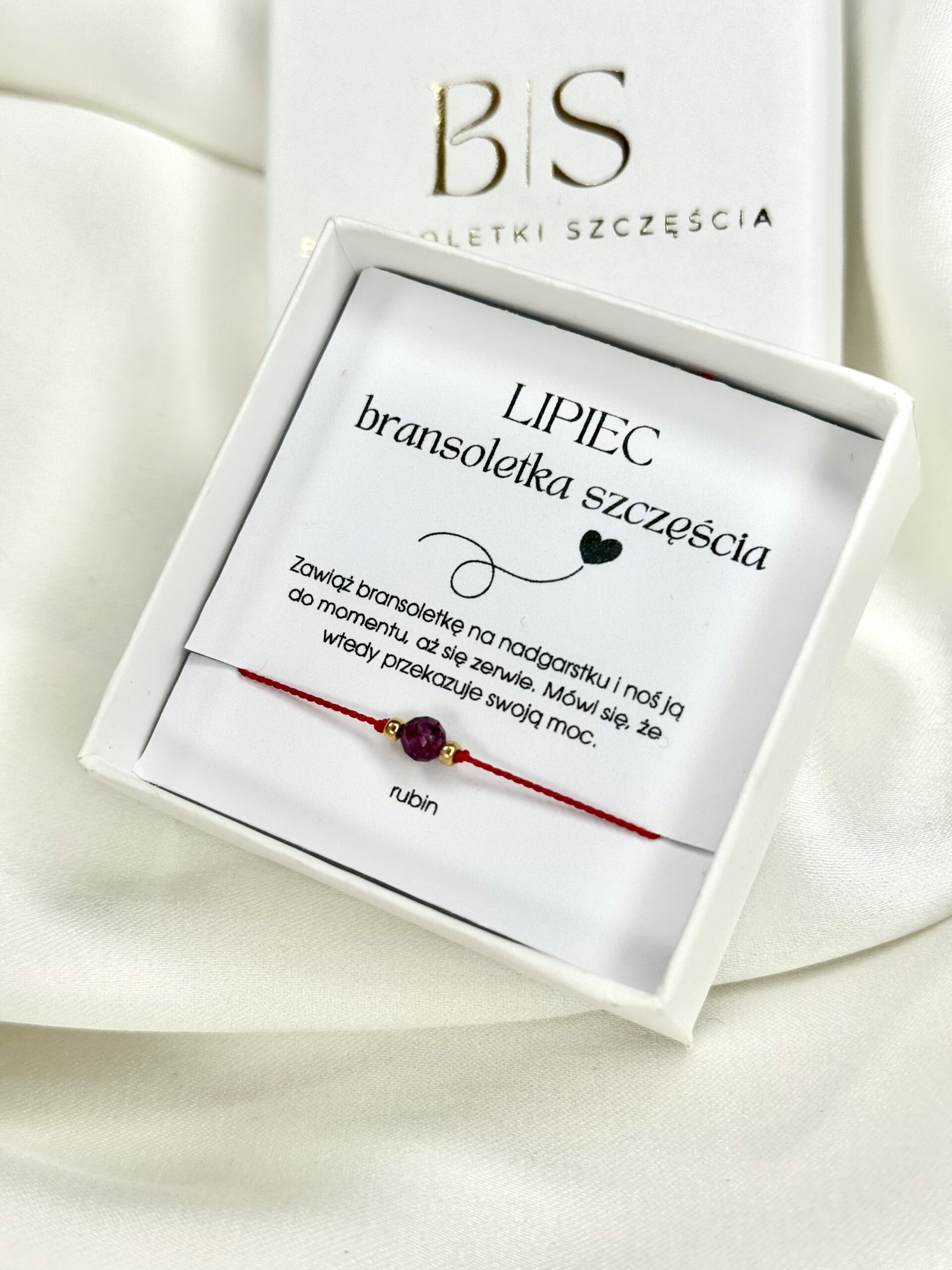 Bransoletka Rubin Na Szczęście Lipiec
