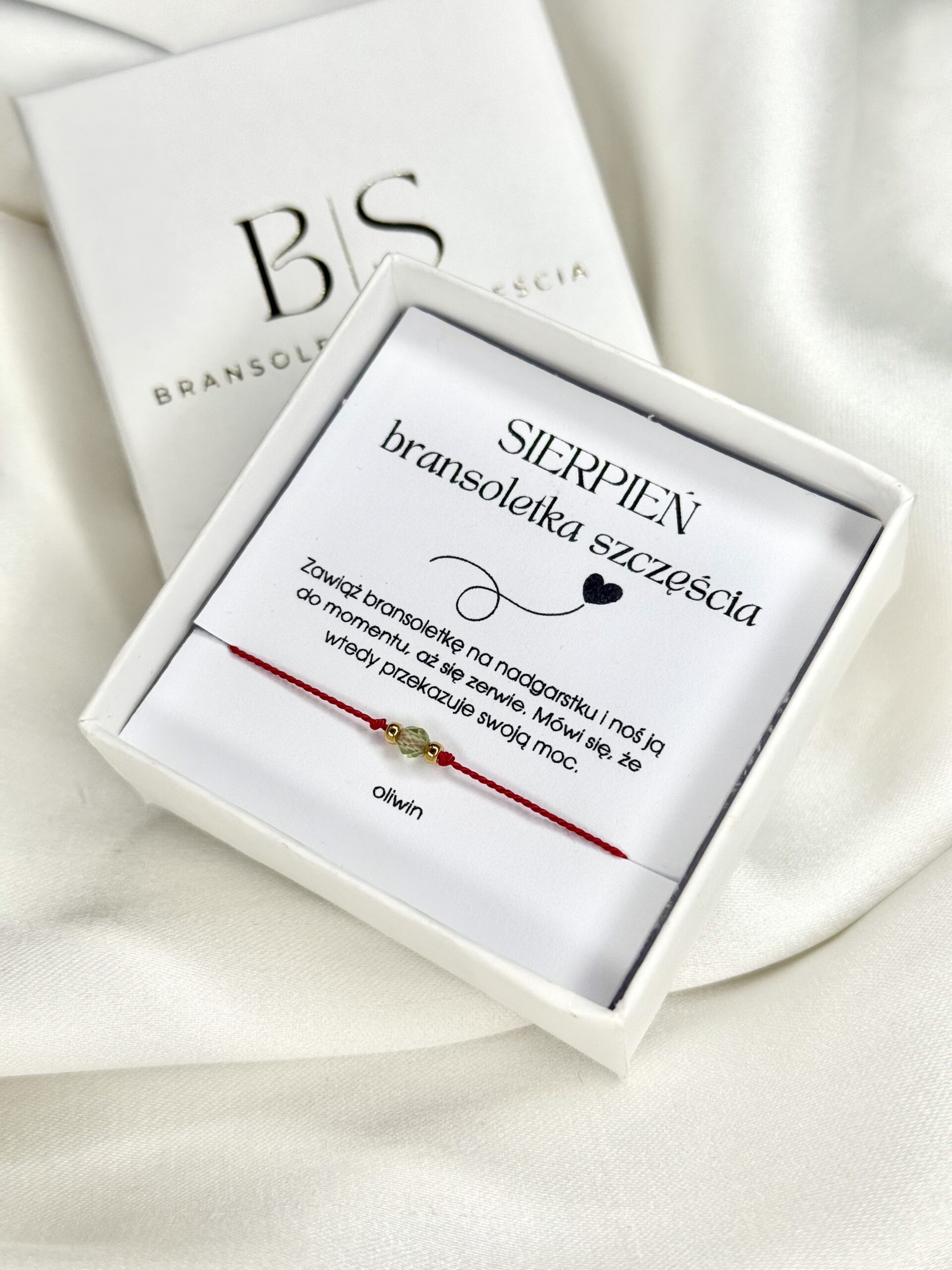 Bransoletka Oliwin Na Szczęście Sierpień