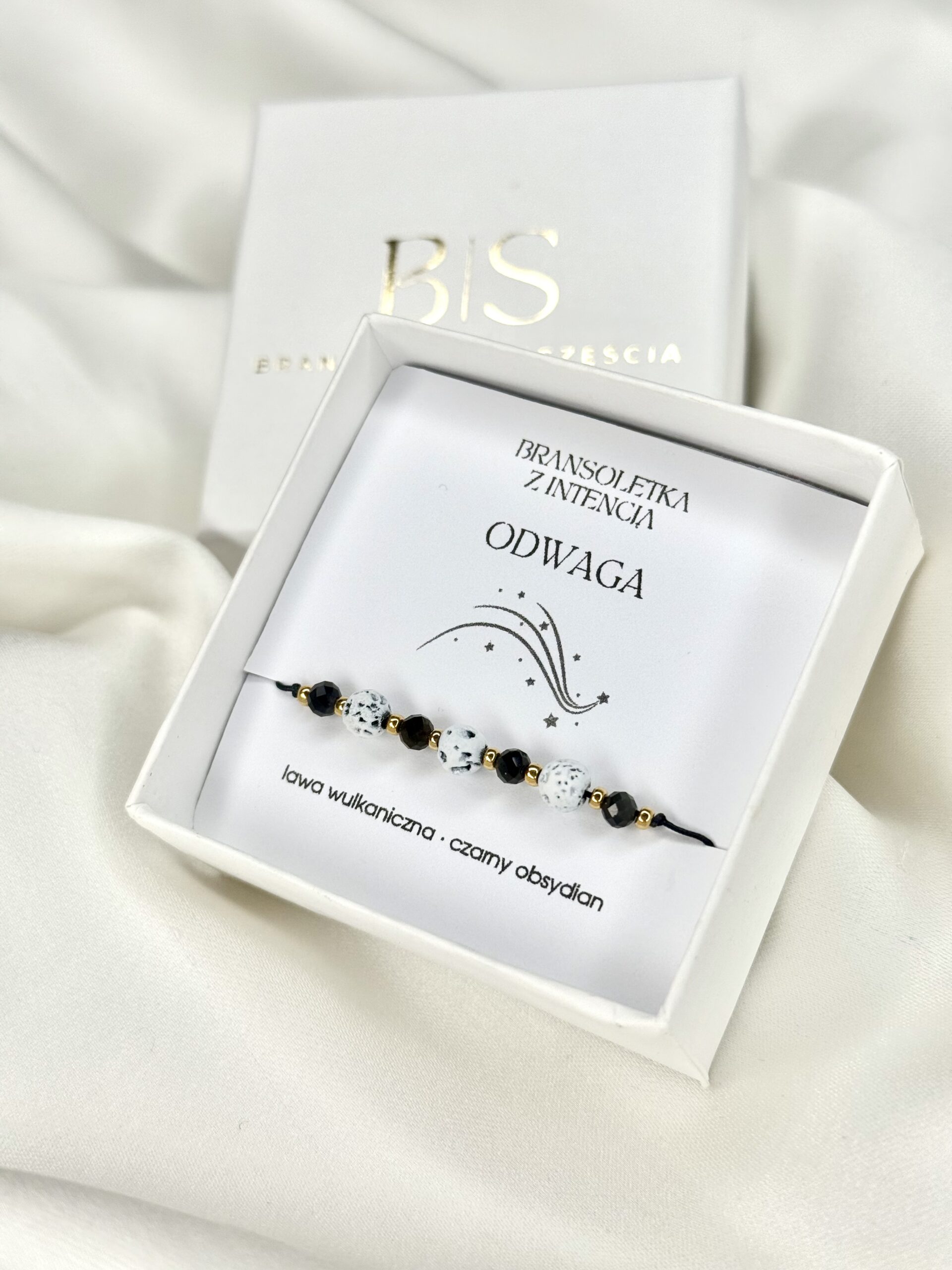 bransoletka na nici jedwabnej na odwagę