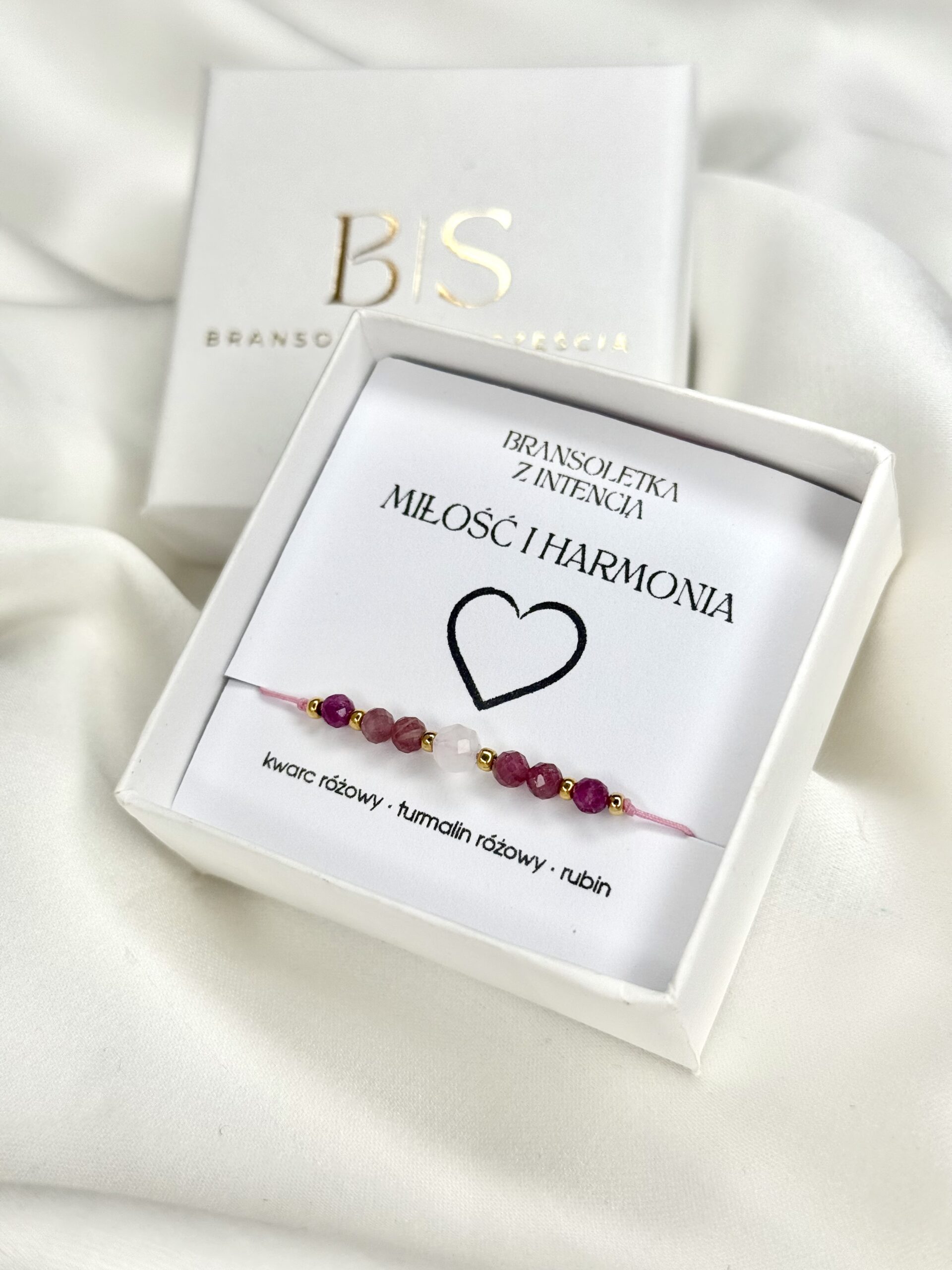 Bransoletka z kamieniami naturalnym na miłość i harmonie