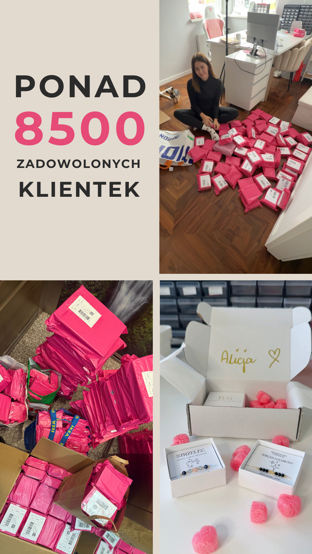 Ponad 8500 zadowolonych Klientek bransoletek szczęścia